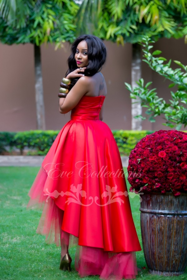 Red High Low Traditional Wedding Dress