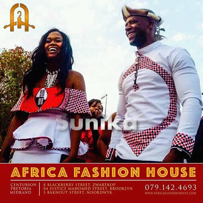 Swazi traditional attire for couples by African Fashion House