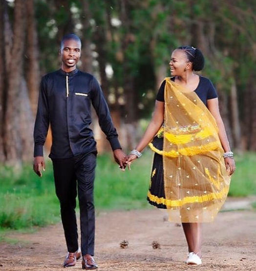 Black and Yellow Tsonga Attire for couples 2022