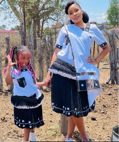 Black and White Tsonga Xibleni for Makoti