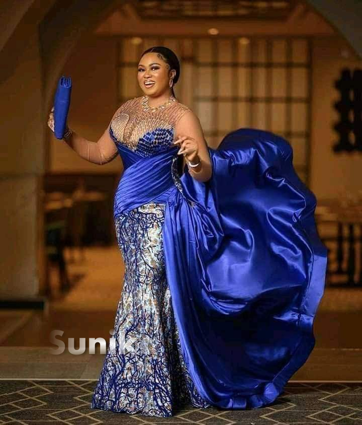 Beautiful Blue Nigerian Traditional Dress