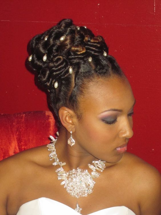 Wedding hairstyles with beads
