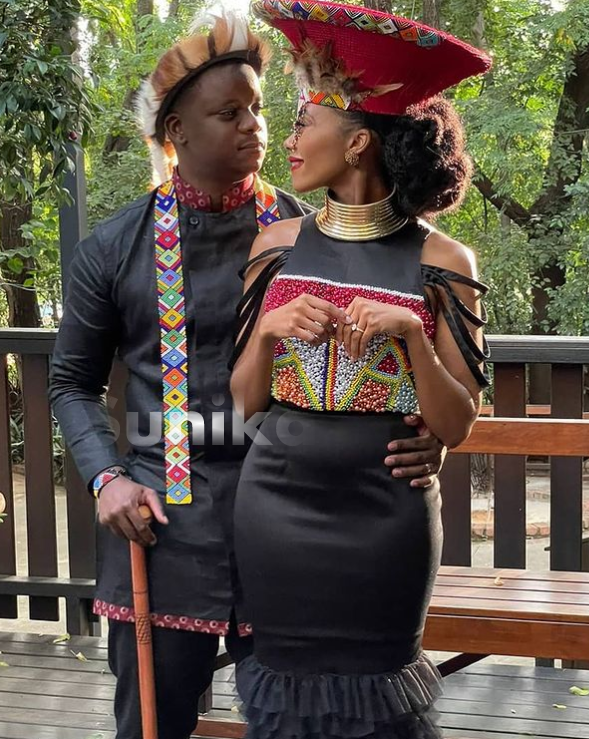 Black Zulu Traditional Attire for couples