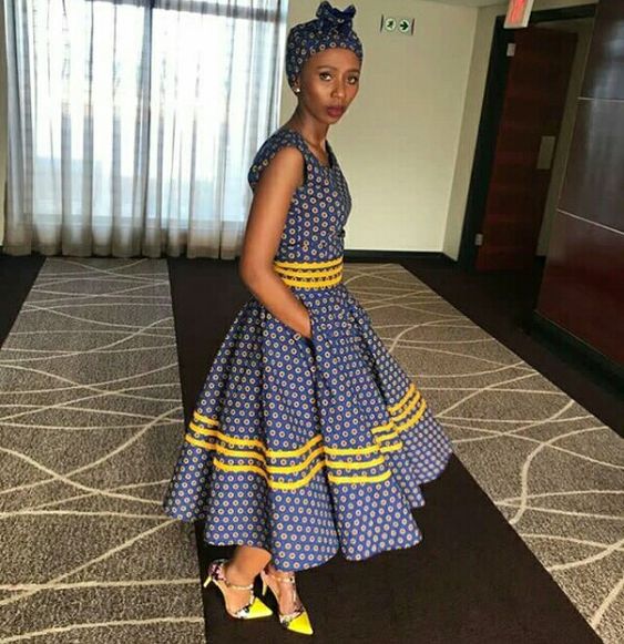 34 Modern Shweshwe Dresses For Makoti - Sunika Magazine