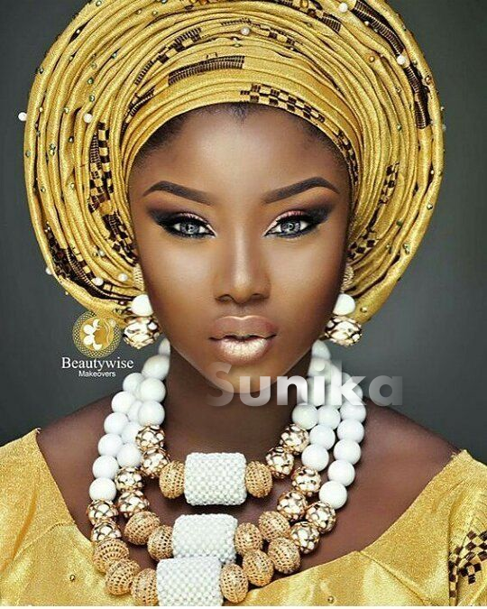 Brown and Gold Aso Ebi