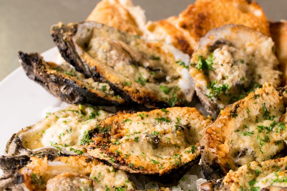 Char grilled Oysters