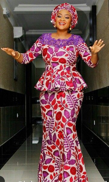 Colourful Mother of the bride African Dress