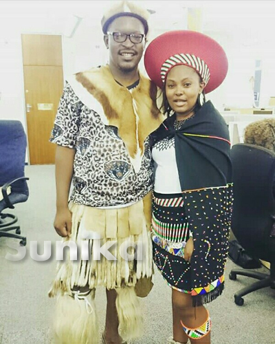 Couple In Zulu Traditional Attire
