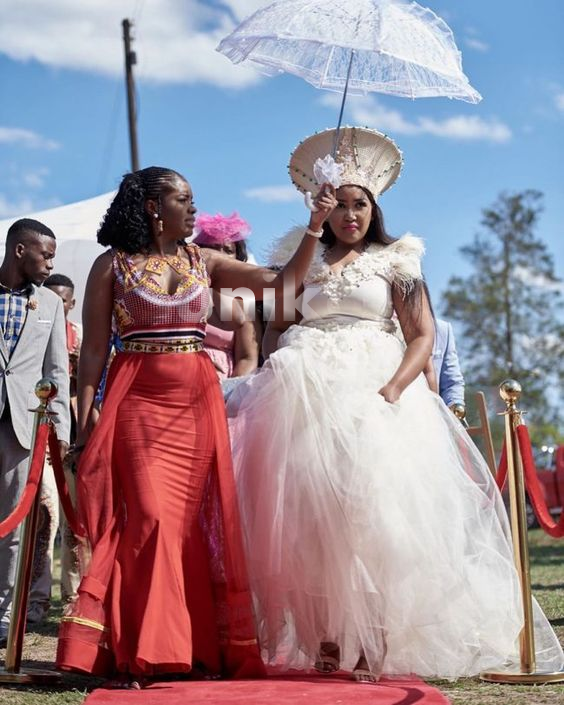 Cream Zulu Wedding Dress