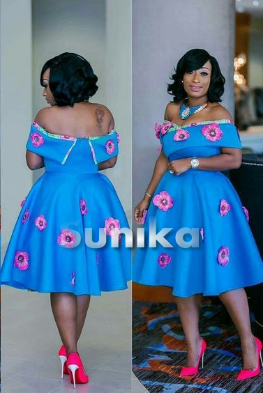 Drop Shoulder Turquoise Tsonga Dress