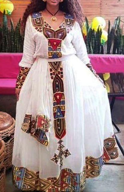 Handwoven Traditional Dress |Ethiopian Traditional Dress|Eritrean Dress ...