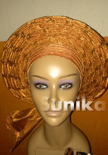Gold Embroidered Gele
