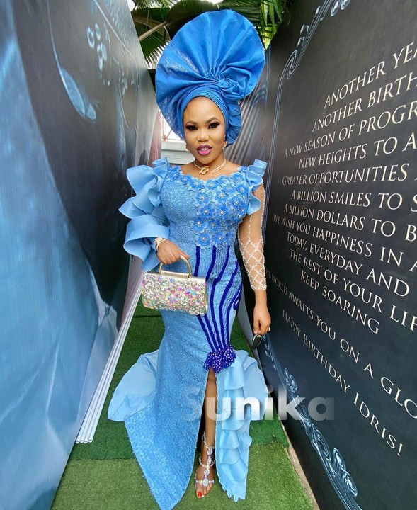 Light Blue Nigerian Traditional Dress
