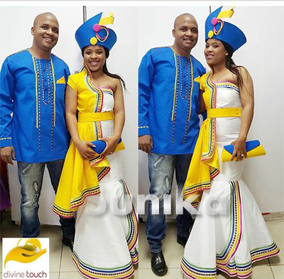 Match Sepedi His and Hers Couples Attire
