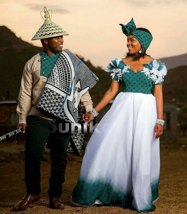 Sotho Traditional Attire For Couples