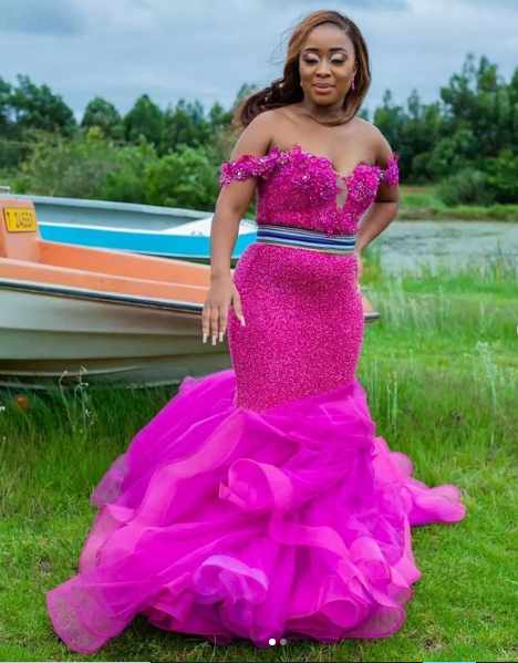 Purple Beaded Venda Wedding Dress 2022