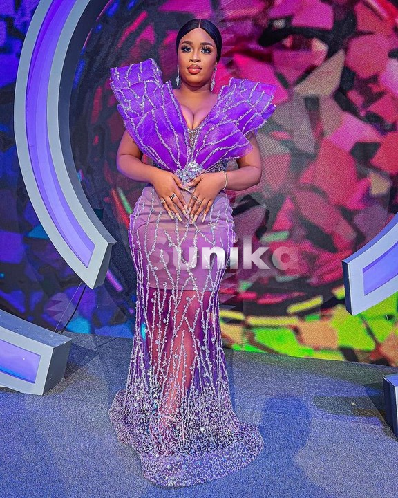 Purple Nigerian Lace Design