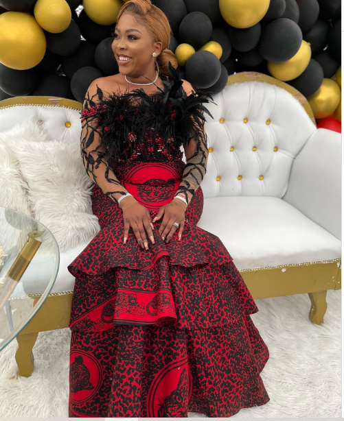 Red and Black Traditional Wedding Dress by Nim Couture