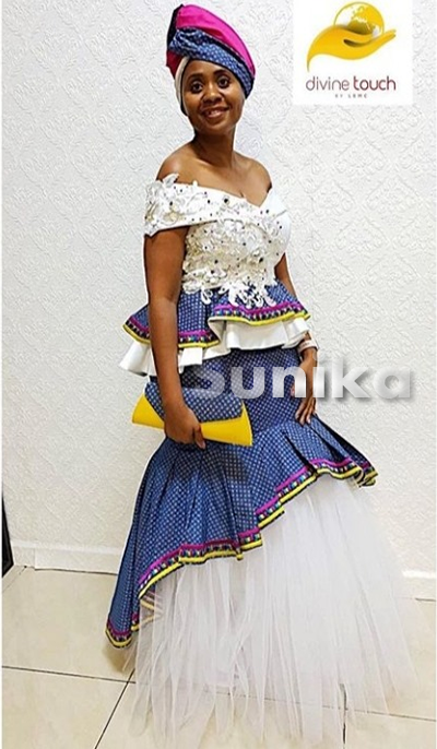 Sepedi Shweshwe Traditional Wedding Dress Design