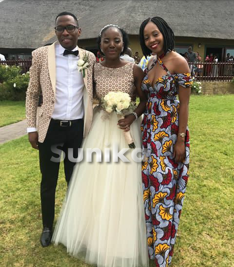 Shweshwe Traditional Wedding Attire for couples with matching Jacket