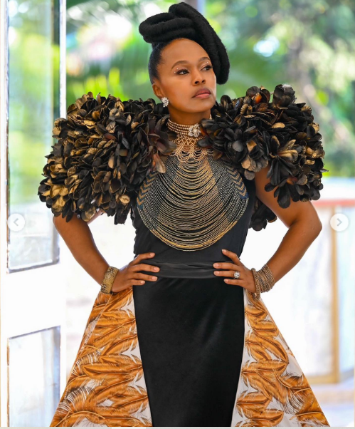 Sindi Dlathu in beautiful Antherline Couture Design