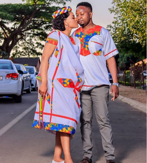 Tsonga Attire for Couples 2022 Colourful ND