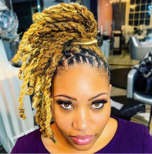Updos and Braided Dreadlock Styles
