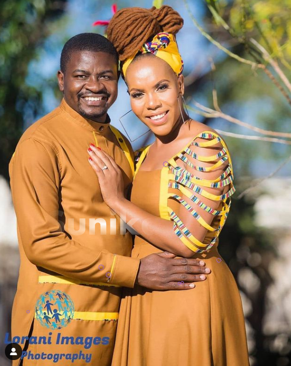 Brown Venda Attire for Couples