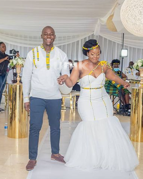 Venda Attire for Couples White and Yellow
