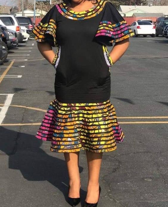 Xhosa Dress colourful strips