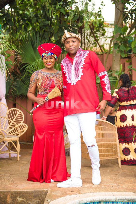 Zulu Attire for Couples Red