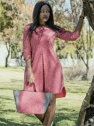 Pink Shweshwe Shirt Dress