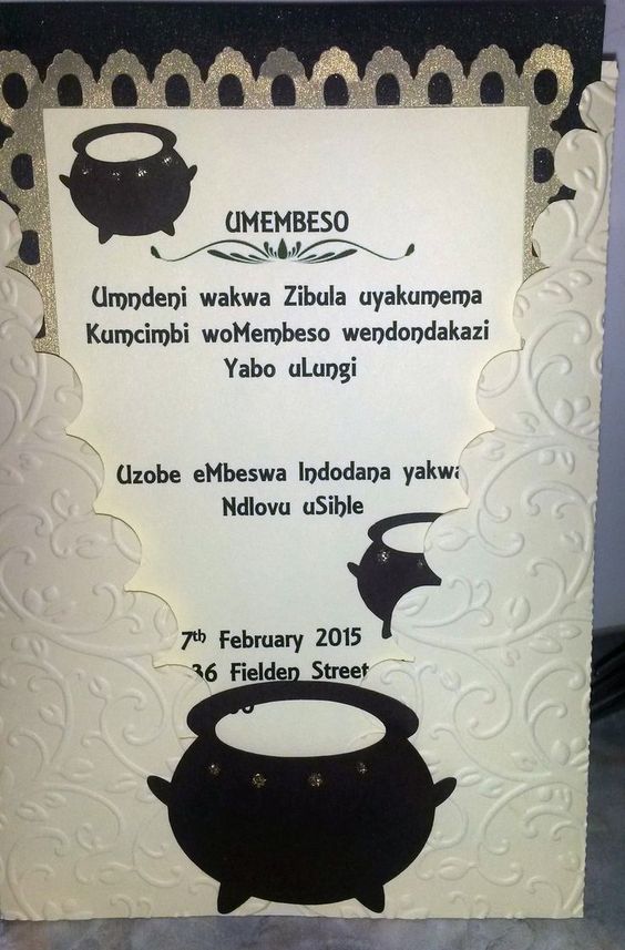 Xhosa Wedding Invitation Templates