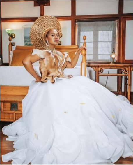 Cow Hide Wedding dress by Scalo Designer