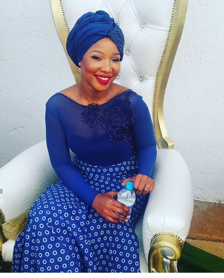 Beautiful Shweshwe Dress with Doek