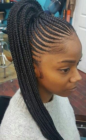 High Plaited Cornrows