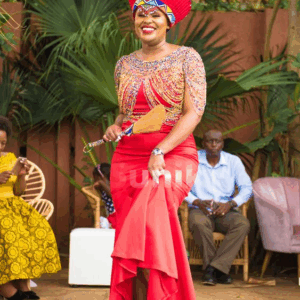 Red Zulu Traditional Wedding Dress