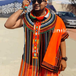 Orange Xhosa Attire for Men