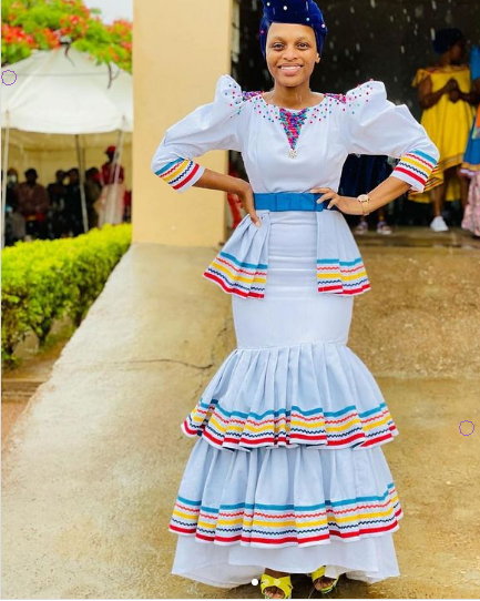 Colourful Pedi Wedding Dress