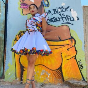 Short fancy Sleeve_ Ndebele dress Short fancy Sleeve_ Ndebele dress