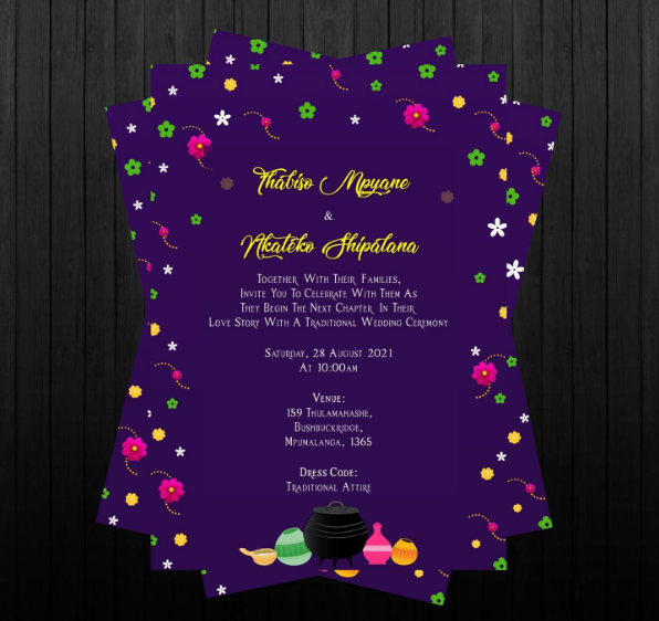 Tsonga Wedding Invitations