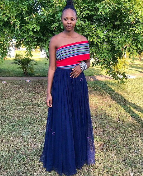 Blue Soft Tulle Venda Dress