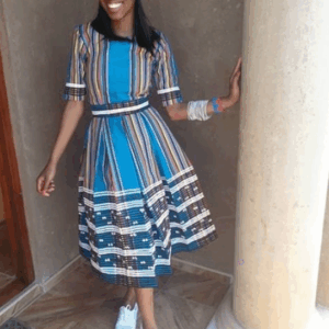 Blue Venda Dress Matching doek Blue Venda Dress Matching doek