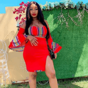 Drop Shoulder Venda dress short red Drop Shoulder Venda dress short red