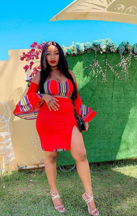 Drop Shoulder Venda dress short red