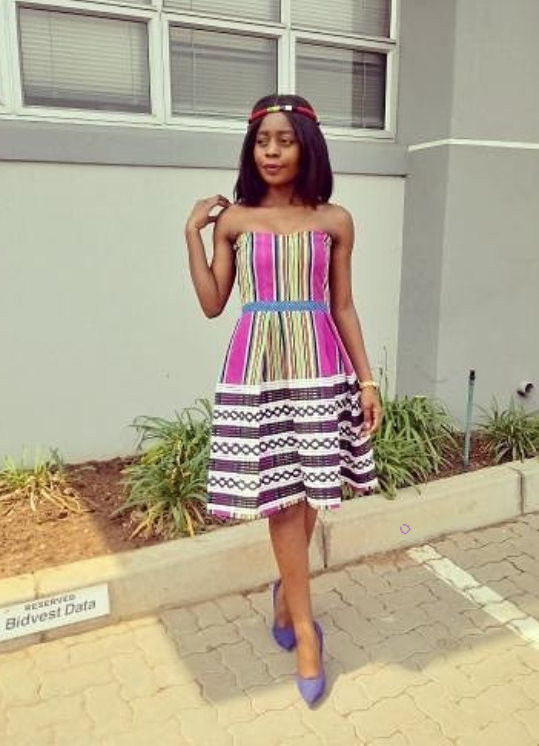 Pink Venda Dress stripes