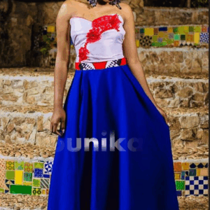 Swazi Traditional Dress blue skirt