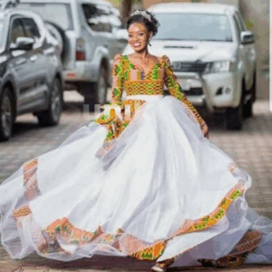 Wide Ndebele Ballgown