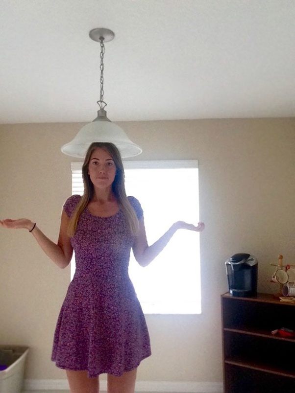 Tall enough to fit inside the ceiling lamp shade