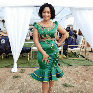 Green Beaded Venda Dress Beautiful dress Green Beaded Venda Dress Beautiful dress
